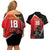 Custom Trinidad and Tobago Cricket Knight Riders Couples Matching Off Shoulder Short Dress and Hawaiian Shirt Go Champion - Wonder Print Shop