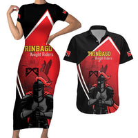 Custom Trinidad and Tobago Cricket Knight Riders Couples Matching Short Sleeve Bodycon Dress and Hawaiian Shirt Go Champion - Wonder Print Shop