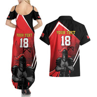 Custom Trinidad and Tobago Cricket Knight Riders Couples Matching Summer Maxi Dress and Hawaiian Shirt Go Champion - Wonder Print Shop