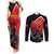 Custom Trinidad and Tobago Cricket Knight Riders Couples Matching Tank Maxi Dress and Long Sleeve Button Shirt Go Champion - Wonder Print Shop