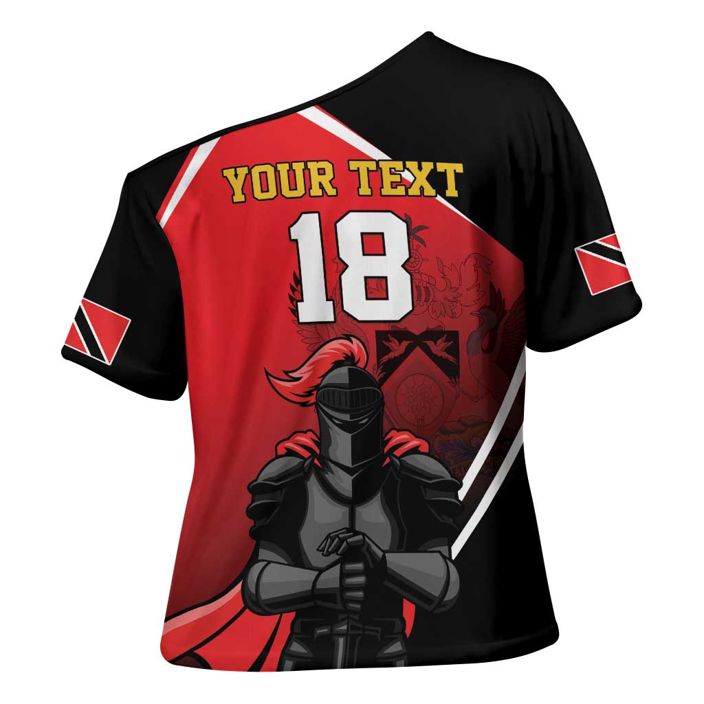 Custom Trinidad and Tobago Cricket Knight Riders Cross Shoulder Shirt Go Champion - Wonder Print Shop