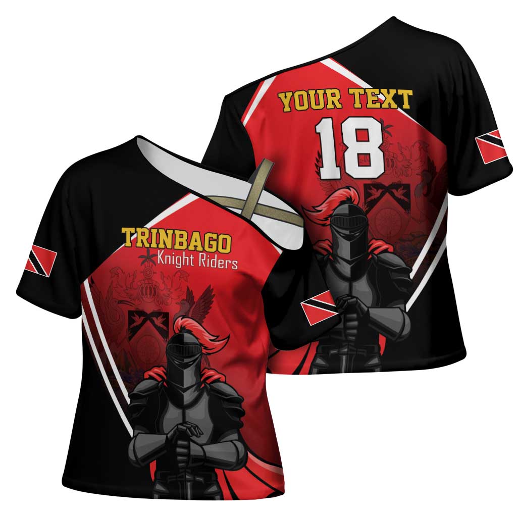 Custom Trinidad and Tobago Cricket Knight Riders Cross Shoulder Shirt Go Champion - Wonder Print Shop