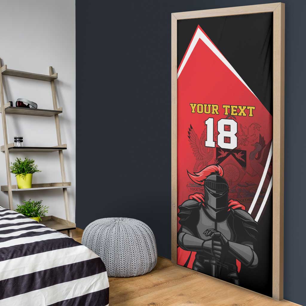 Custom Trinidad and Tobago Cricket Knight Riders Door Cover Go Champion - Wonder Print Shop