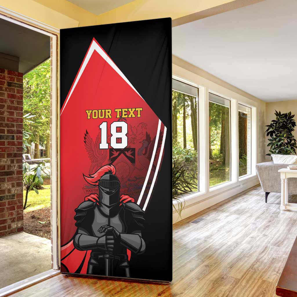 Custom Trinidad and Tobago Cricket Knight Riders Door Cover Go Champion - Wonder Print Shop