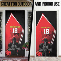 Custom Trinidad and Tobago Cricket Knight Riders Door Cover Go Champion - Wonder Print Shop