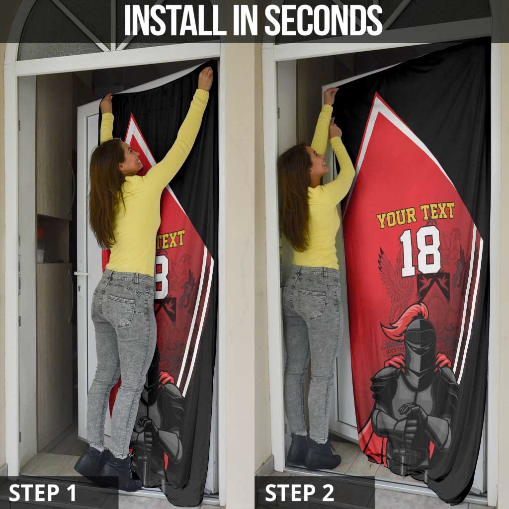 Custom Trinidad and Tobago Cricket Knight Riders Door Cover Go Champion - Wonder Print Shop