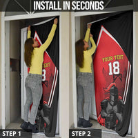 Custom Trinidad and Tobago Cricket Knight Riders Door Cover Go Champion - Wonder Print Shop