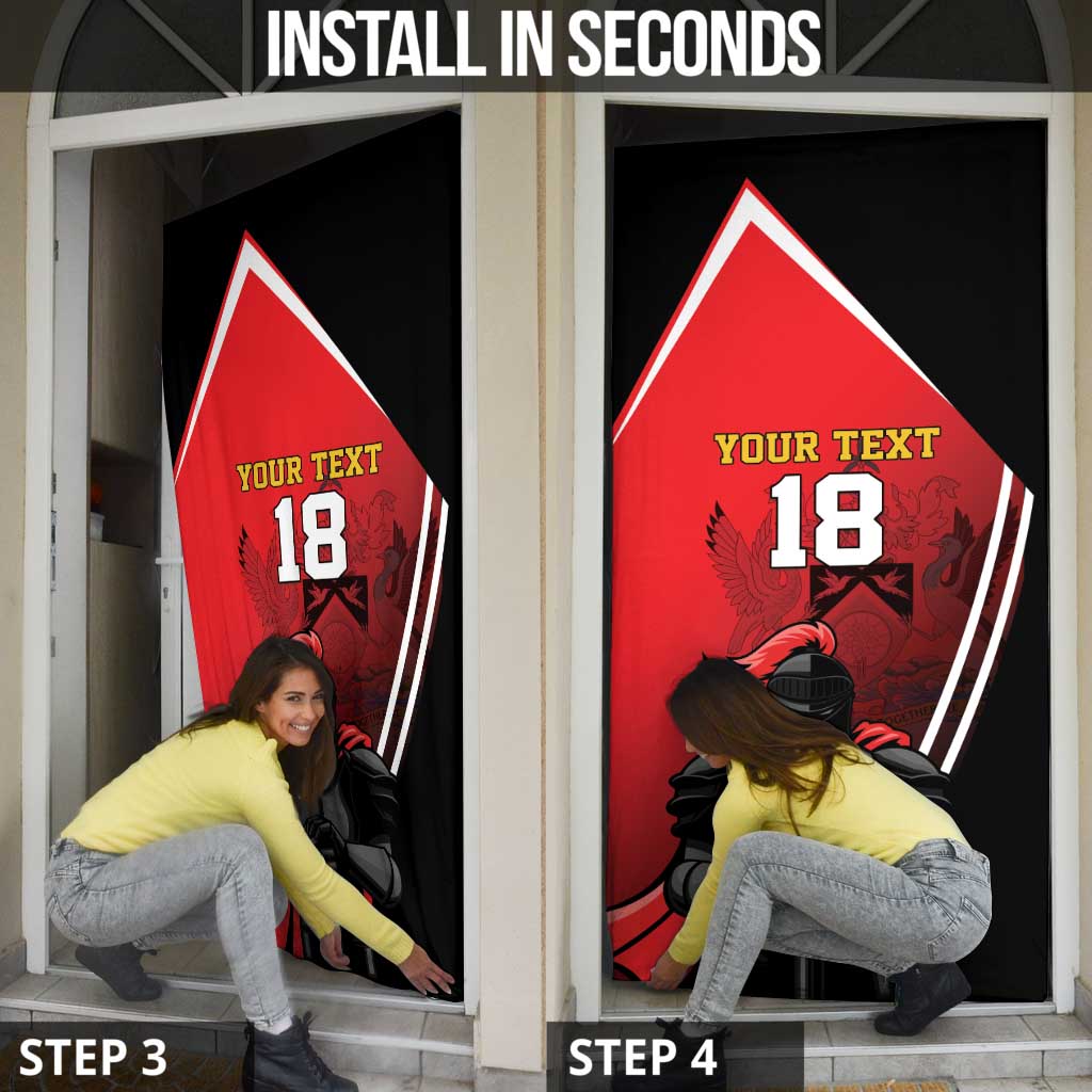 Custom Trinidad and Tobago Cricket Knight Riders Door Cover Go Champion - Wonder Print Shop