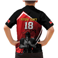 Custom Trinidad and Tobago Cricket Knight Riders Family Matching Mermaid Dress and Hawaiian Shirt Go Champion - Wonder Print Shop