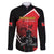 Custom Trinidad and Tobago Cricket Knight Riders Family Matching Off The Shoulder Long Sleeve Dress and Hawaiian Shirt Go Champion - Wonder Print Shop