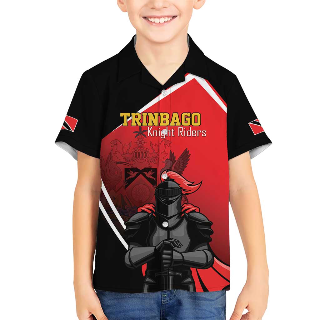 Custom Trinidad and Tobago Cricket Knight Riders Family Matching Short Sleeve Bodycon Dress and Hawaiian Shirt Go Champion - Wonder Print Shop