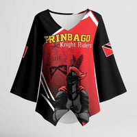 Custom Trinidad and Tobago Cricket Knight Riders Kimono Sleeve Blouse Go Champion - Wonder Print Shop