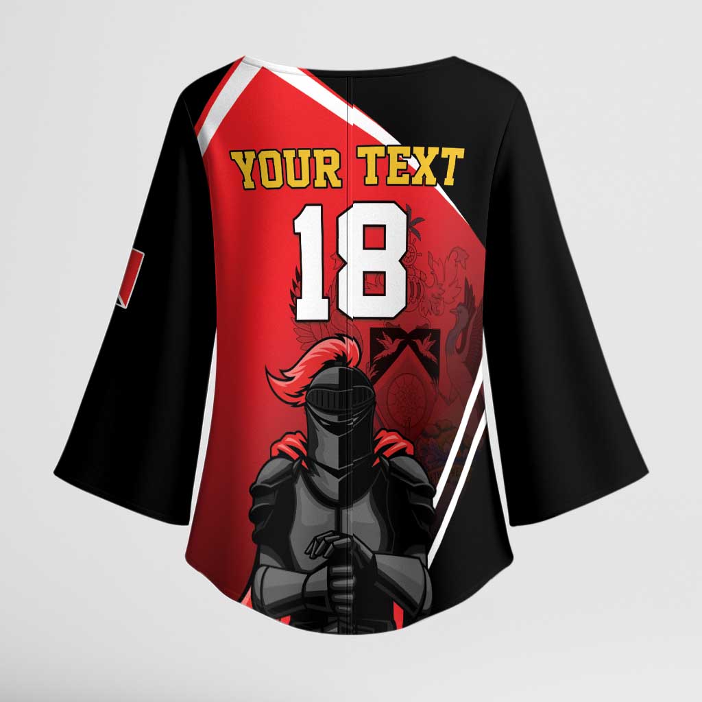 Custom Trinidad and Tobago Cricket Knight Riders Kimono Sleeve Blouse Go Champion - Wonder Print Shop