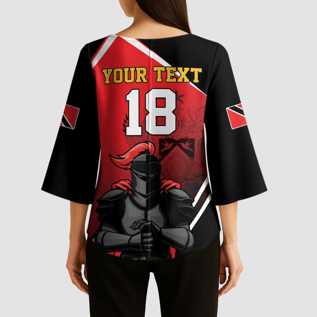Custom Trinidad and Tobago Cricket Knight Riders Kimono Sleeve Blouse Go Champion - Wonder Print Shop