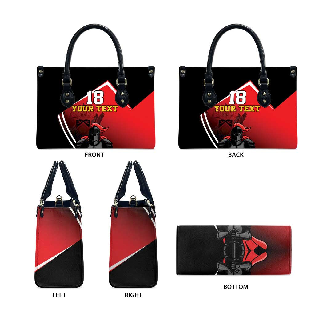 Custom Trinidad and Tobago Cricket Knight Riders Leather Bag Go Champion - Wonder Print Shop