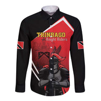 Custom Trinidad and Tobago Cricket Knight Riders Long Sleeve Button Shirt Go Champion - Wonder Print Shop