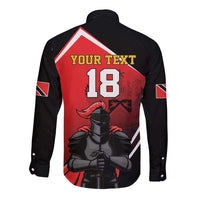 Custom Trinidad and Tobago Cricket Knight Riders Long Sleeve Button Shirt Go Champion - Wonder Print Shop