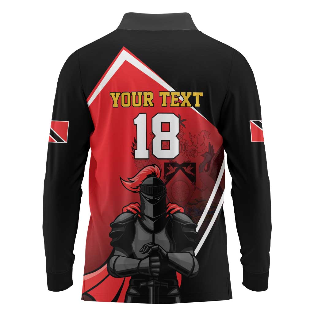 Custom Trinidad and Tobago Cricket Knight Riders Long Sleeve Polo Shirt Go Champion - Wonder Print Shop
