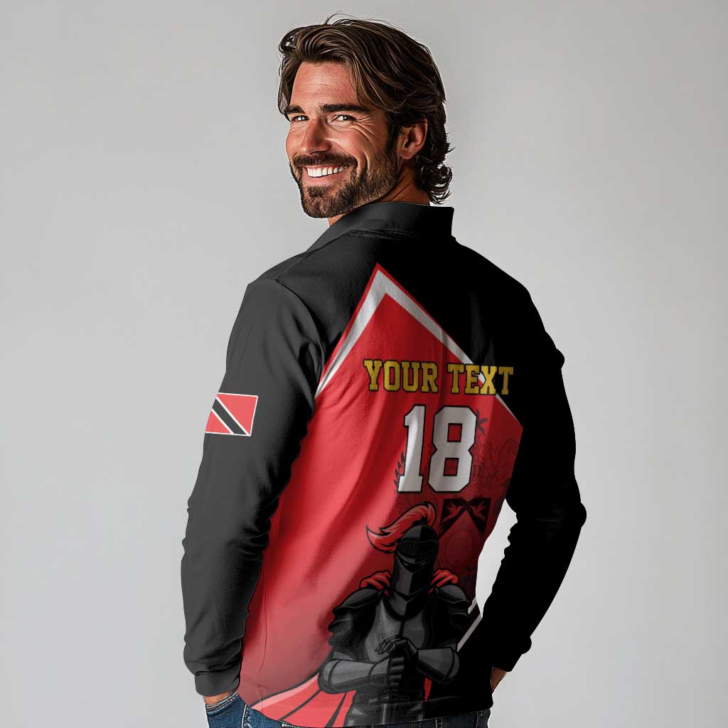 Custom Trinidad and Tobago Cricket Knight Riders Long Sleeve Polo Shirt Go Champion - Wonder Print Shop