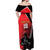 Custom Trinidad and Tobago Cricket Knight Riders Off Shoulder Maxi Dress Go Champion - Wonder Print Shop