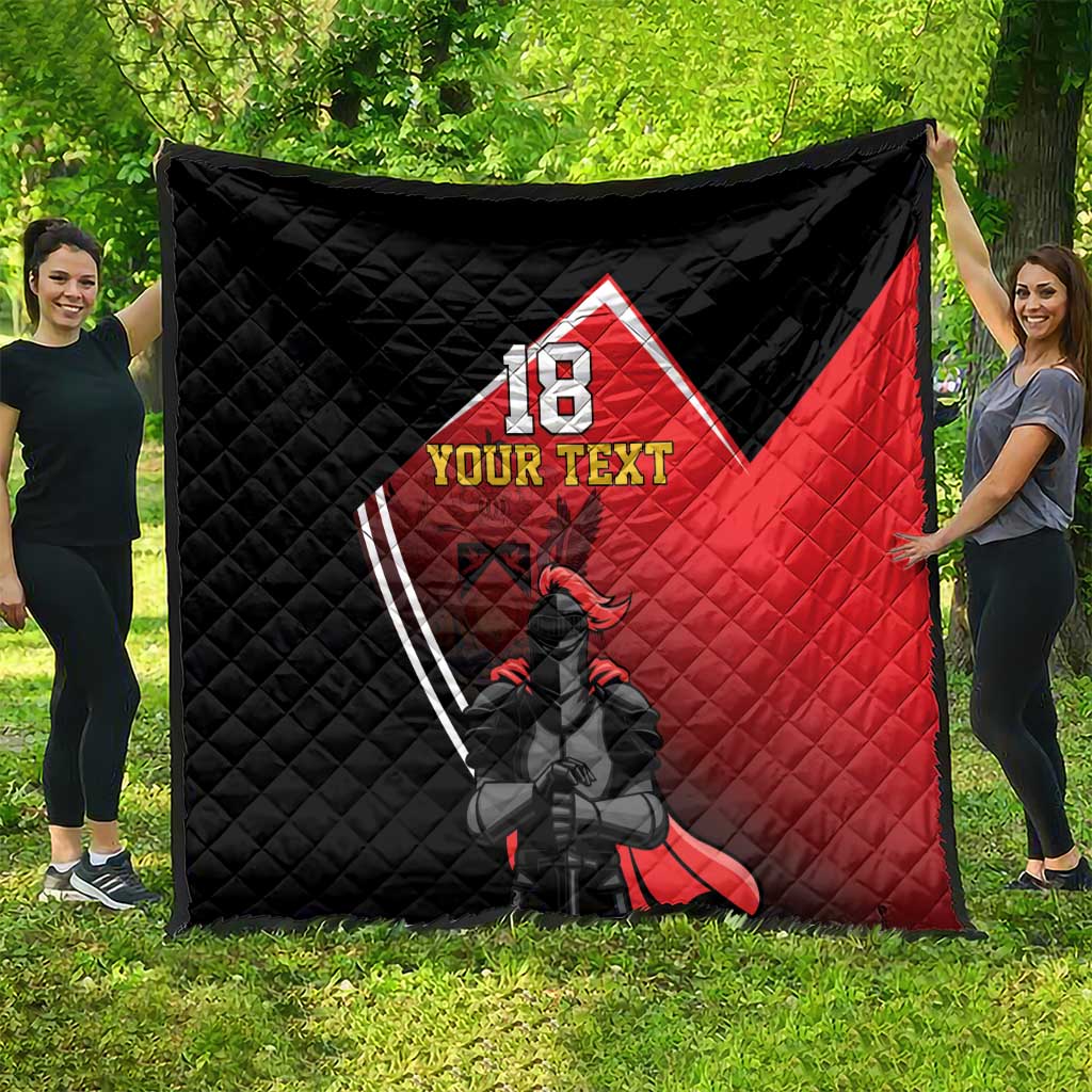 Custom Trinidad and Tobago Cricket Knight Riders Quilt Go Champion - Wonder Print Shop