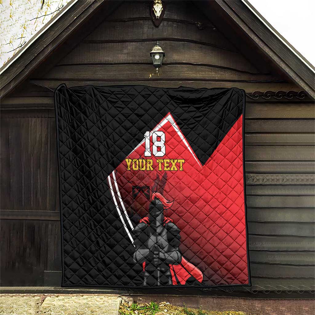 Custom Trinidad and Tobago Cricket Knight Riders Quilt Go Champion - Wonder Print Shop