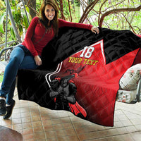 Custom Trinidad and Tobago Cricket Knight Riders Quilt Go Champion - Wonder Print Shop