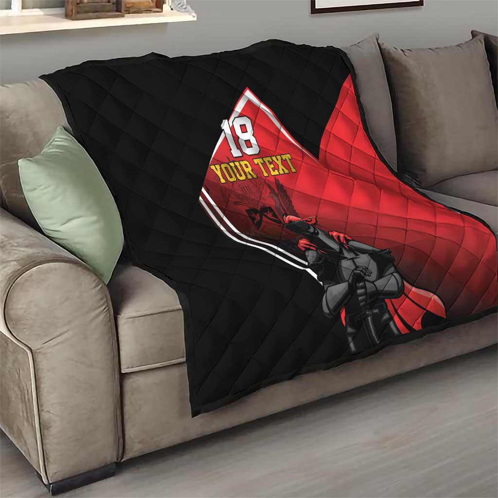 Custom Trinidad and Tobago Cricket Knight Riders Quilt Go Champion - Wonder Print Shop