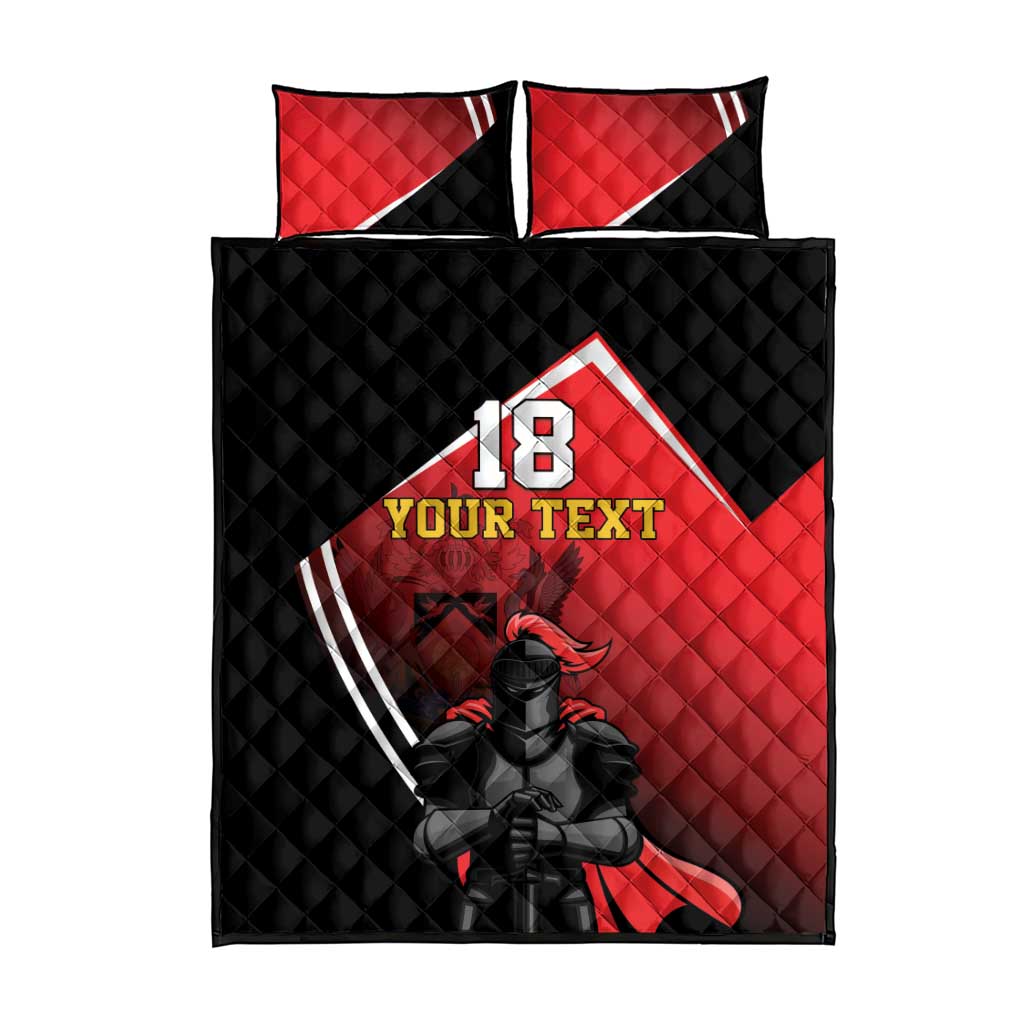 Custom Trinidad and Tobago Cricket Knight Riders Quilt Bed Set Go Champion - Wonder Print Shop