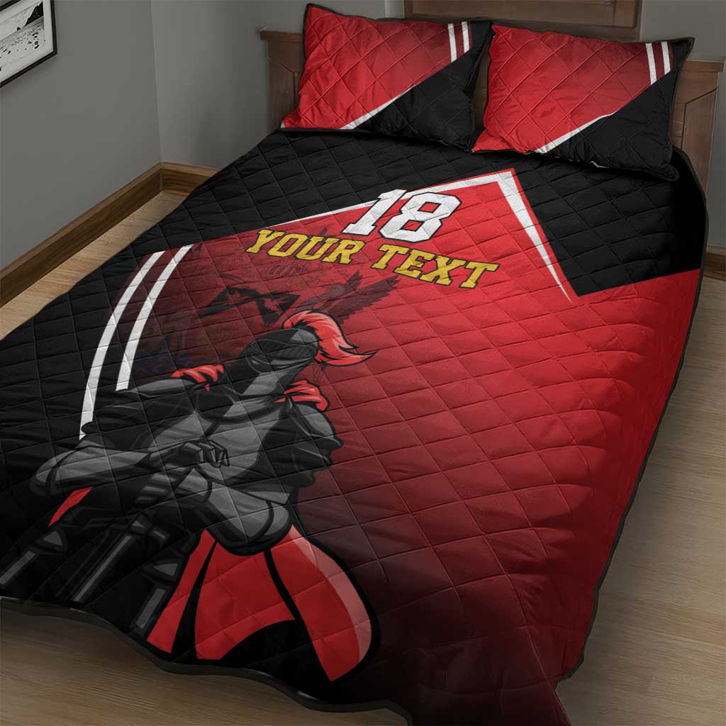 Custom Trinidad and Tobago Cricket Knight Riders Quilt Bed Set Go Champion - Wonder Print Shop