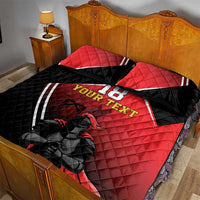 Custom Trinidad and Tobago Cricket Knight Riders Quilt Bed Set Go Champion - Wonder Print Shop