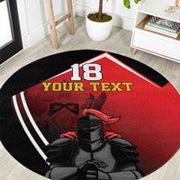 Custom Trinidad and Tobago Cricket Knight Riders Round Carpet Go Champion - Wonder Print Shop
