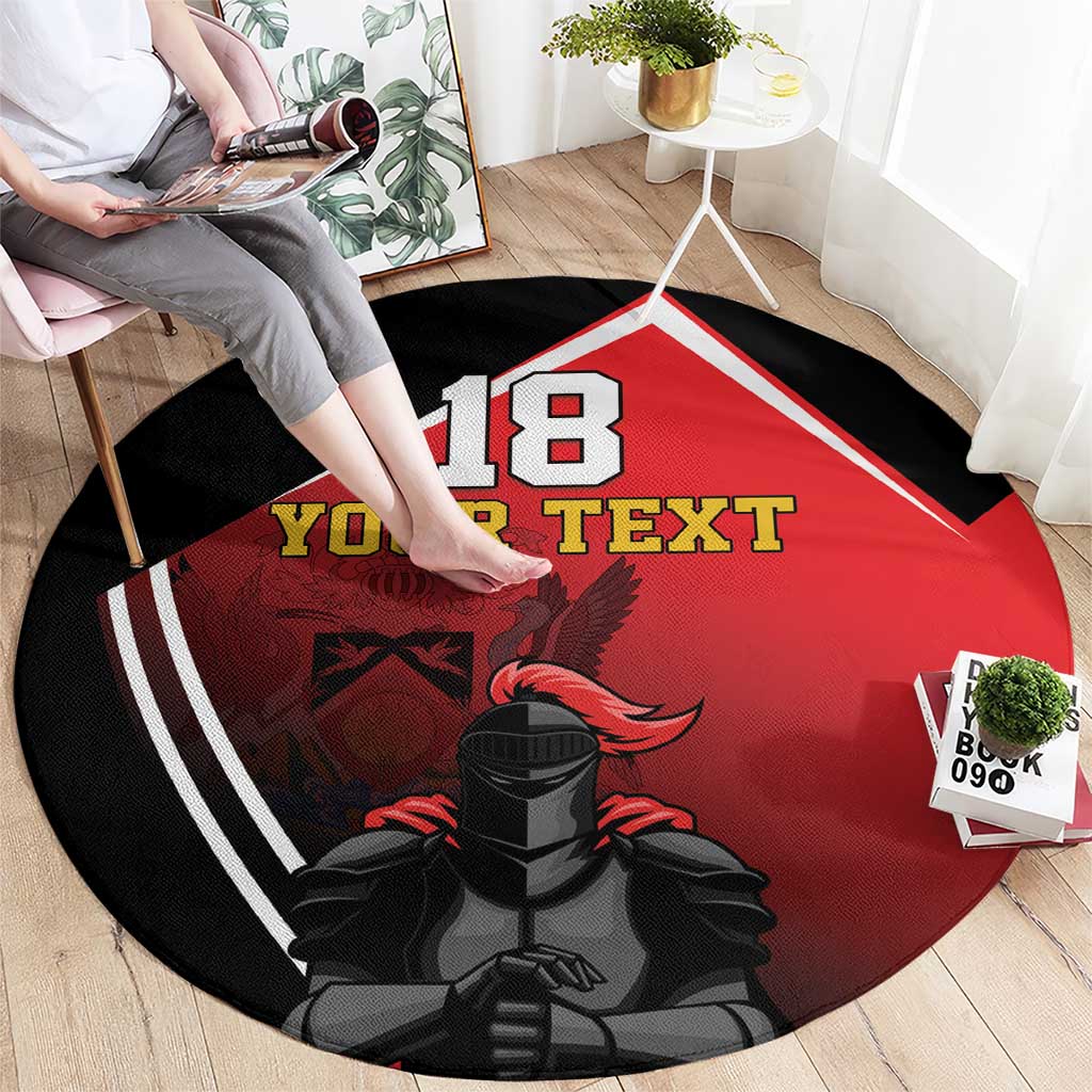 Custom Trinidad and Tobago Cricket Knight Riders Round Carpet Go Champion - Wonder Print Shop