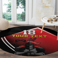 Custom Trinidad and Tobago Cricket Knight Riders Round Carpet Go Champion - Wonder Print Shop