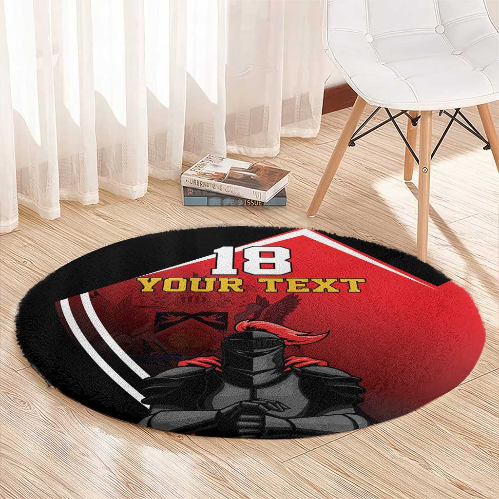 Custom Trinidad and Tobago Cricket Knight Riders Round Carpet Go Champion - Wonder Print Shop