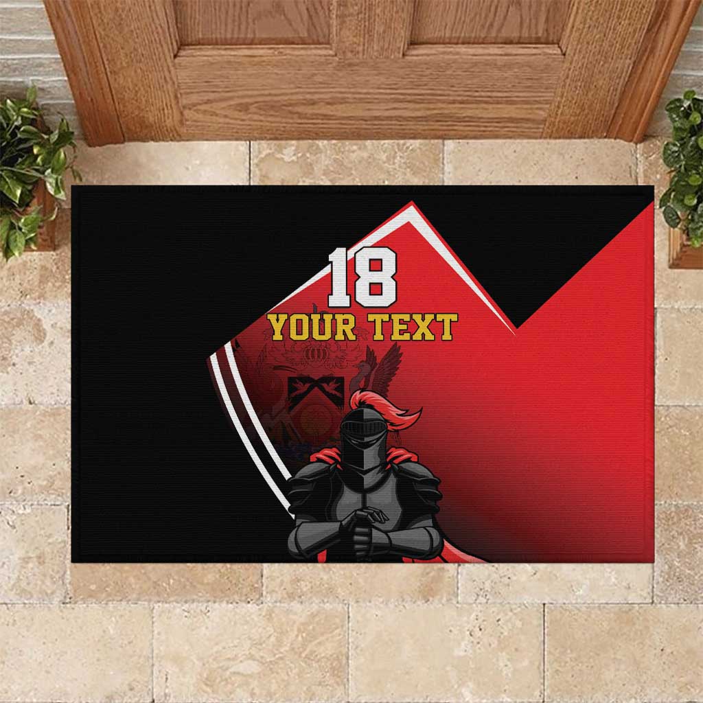 Custom Trinidad and Tobago Cricket Knight Riders Rubber Doormat Go Champion - Wonder Print Shop