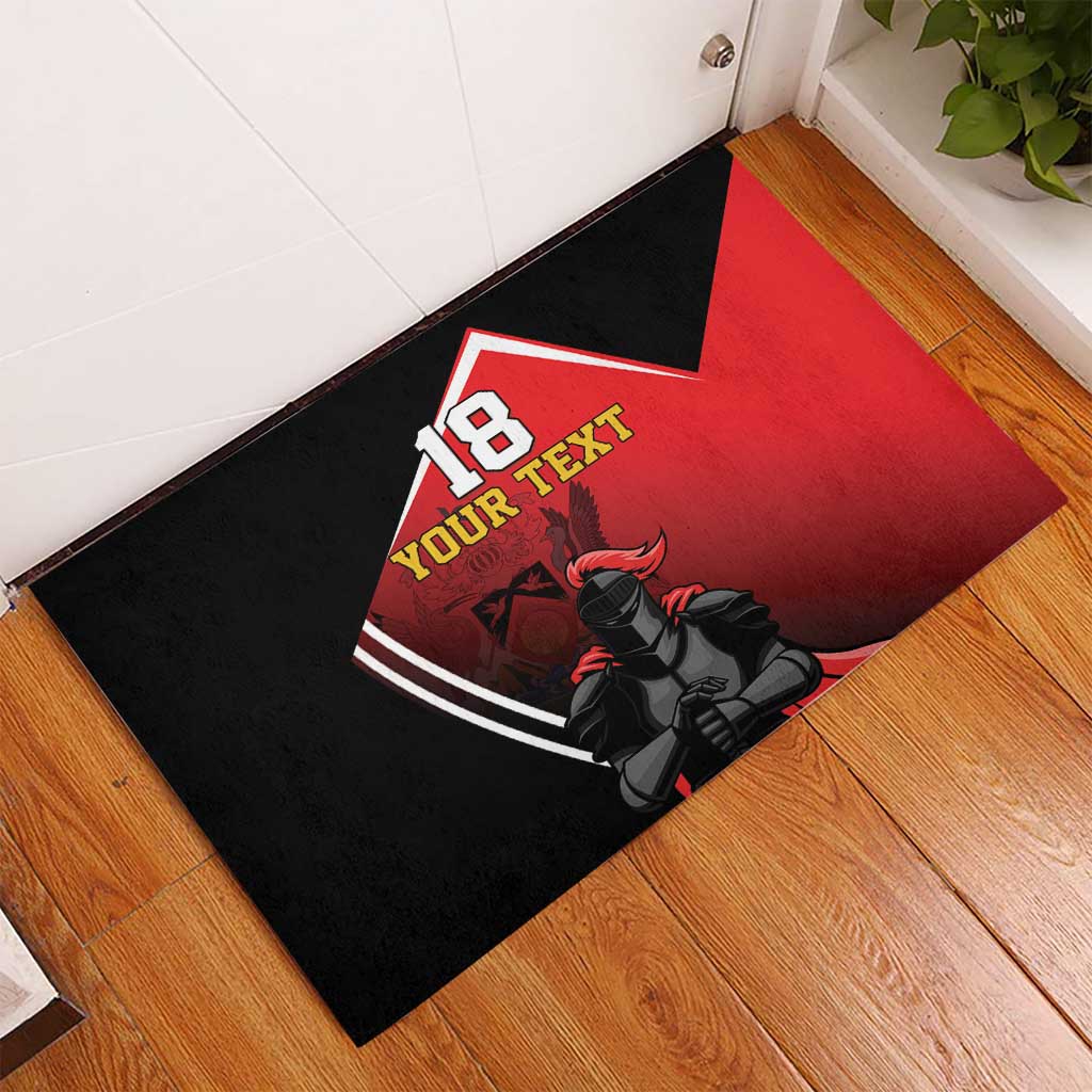 Custom Trinidad and Tobago Cricket Knight Riders Rubber Doormat Go Champion - Wonder Print Shop