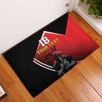 Custom Trinidad and Tobago Cricket Knight Riders Rubber Doormat Go Champion - Wonder Print Shop