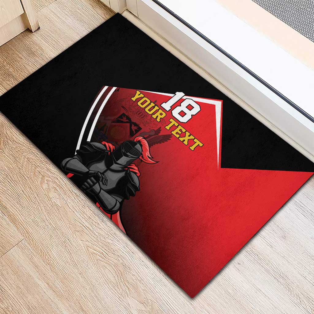 Custom Trinidad and Tobago Cricket Knight Riders Rubber Doormat Go Champion - Wonder Print Shop
