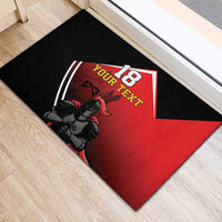 Custom Trinidad and Tobago Cricket Knight Riders Rubber Doormat Go Champion - Wonder Print Shop