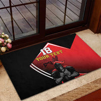 Custom Trinidad and Tobago Cricket Knight Riders Rubber Doormat Go Champion - Wonder Print Shop