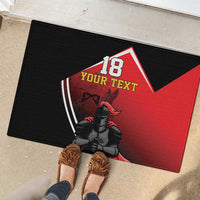 Custom Trinidad and Tobago Cricket Knight Riders Rubber Doormat Go Champion - Wonder Print Shop