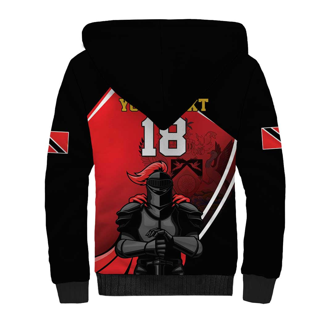 Custom Trinidad and Tobago Cricket Knight Riders Sherpa Hoodie Go Champion - Wonder Print Shop