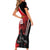 Custom Trinidad and Tobago Cricket Knight Riders Short Sleeve Bodycon Dress Go Champion - Wonder Print Shop
