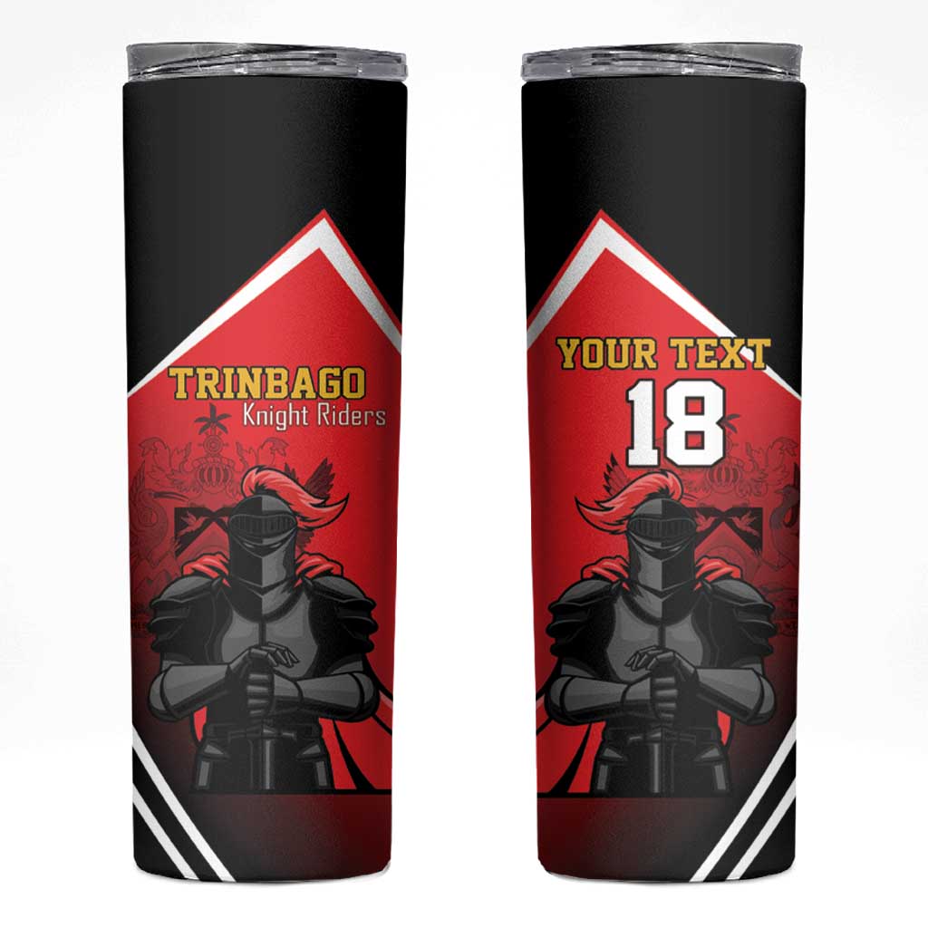 Custom Trinidad and Tobago Cricket Knight Riders Skinny Tumbler Go Champion - Wonder Print Shop