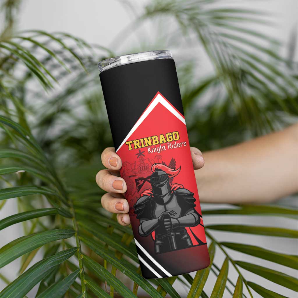 Custom Trinidad and Tobago Cricket Knight Riders Skinny Tumbler Go Champion - Wonder Print Shop