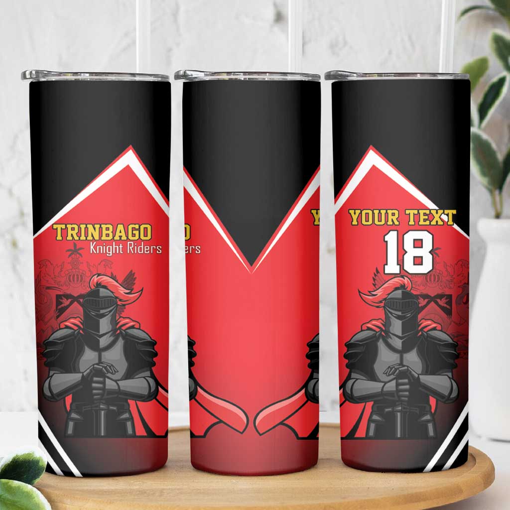 Custom Trinidad and Tobago Cricket Knight Riders Skinny Tumbler Go Champion - Wonder Print Shop