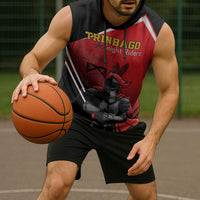 Custom Trinidad and Tobago Cricket Knight Riders Sleeveless Hoodie Go Champion - Wonder Print Shop