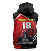 Custom Trinidad and Tobago Cricket Knight Riders Sleeveless Zip Hoodie Go Champion - Wonder Print Shop