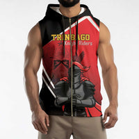 Custom Trinidad and Tobago Cricket Knight Riders Sleeveless Zip Hoodie Go Champion - Wonder Print Shop